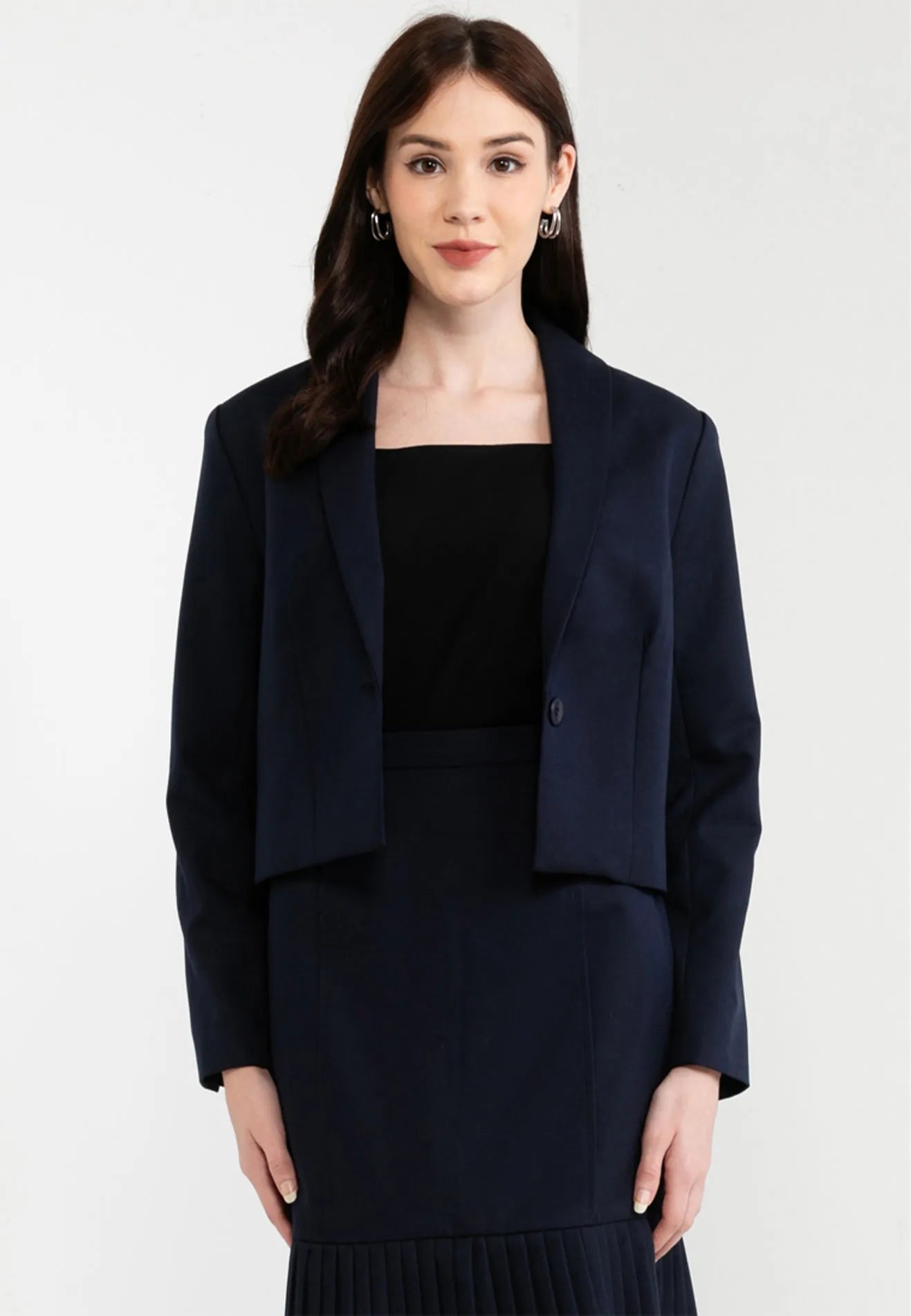 Shawl Collar Cropped Blazer