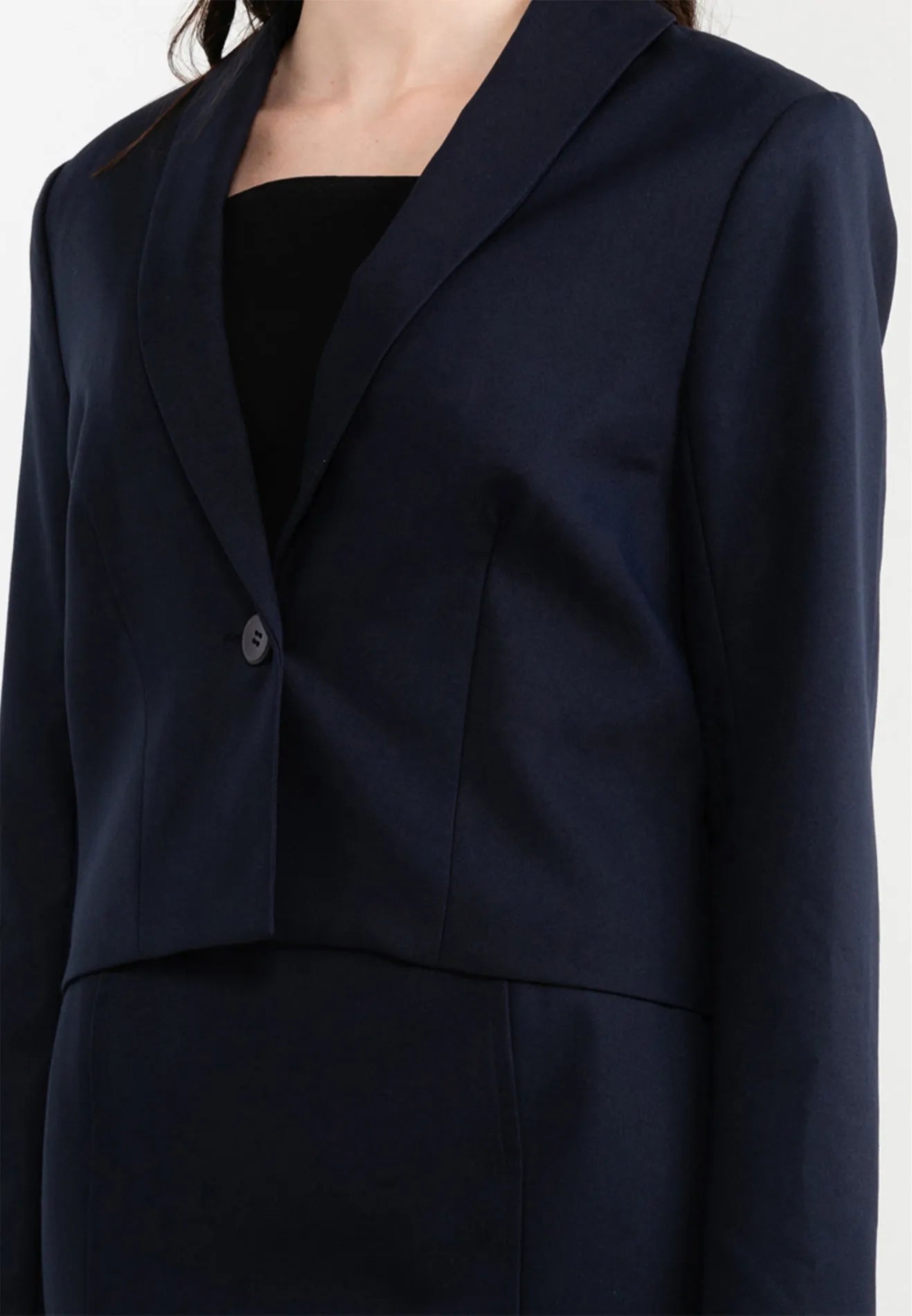 Shawl Collar Cropped Blazer