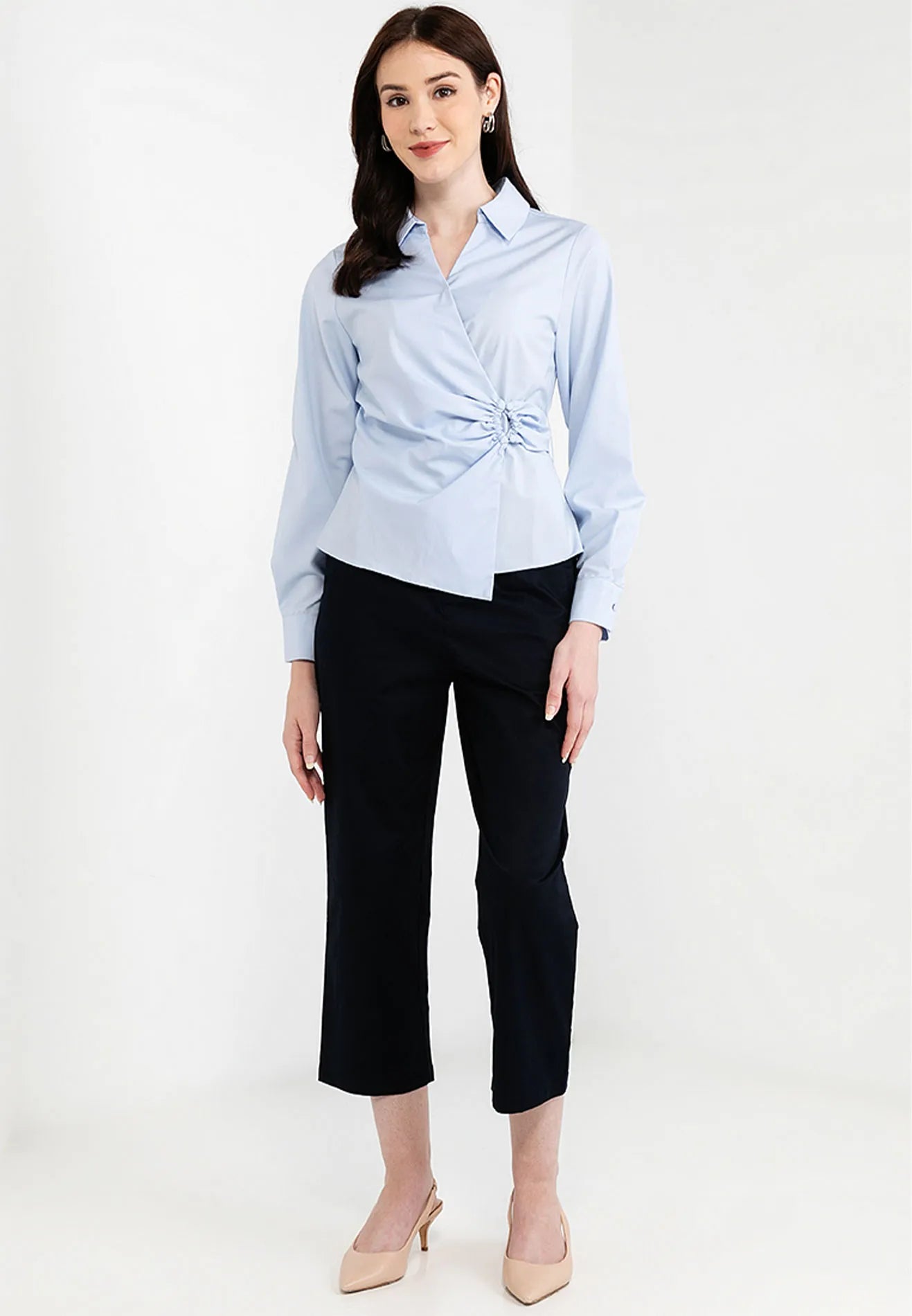 Front Pleated Straight Pants