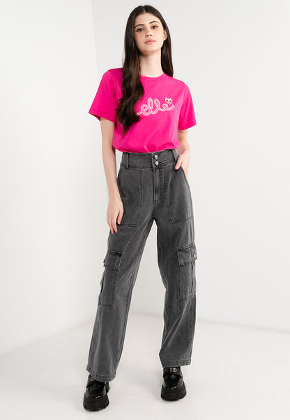 ELLE Leisure The Wonder Collection: Double Button Denim Cargo Pants