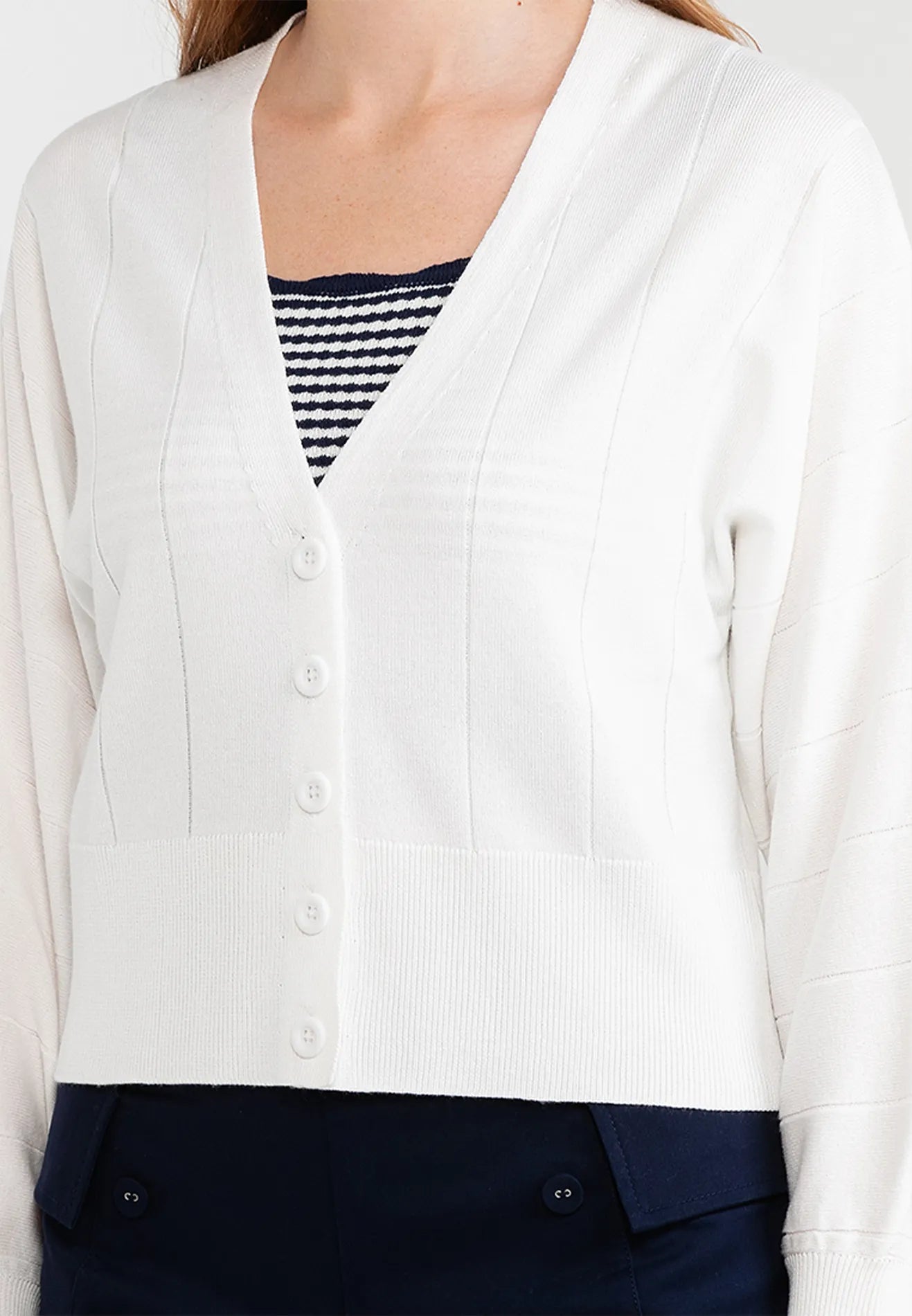 Loose Simple V-Neck Knitted Cardigan