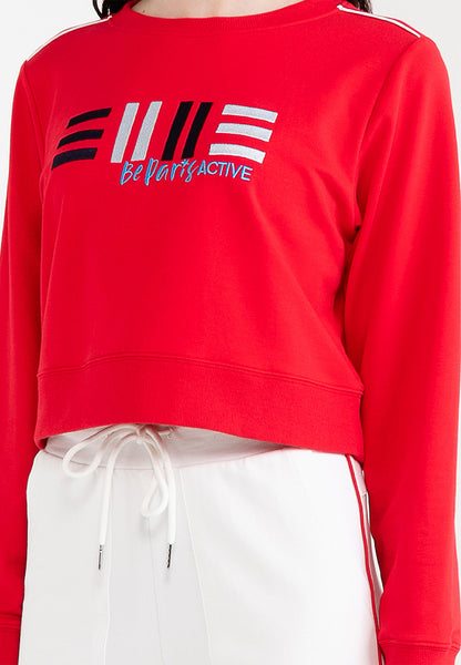 Be Paris Collection: Cropped Graphic Sweatshirt