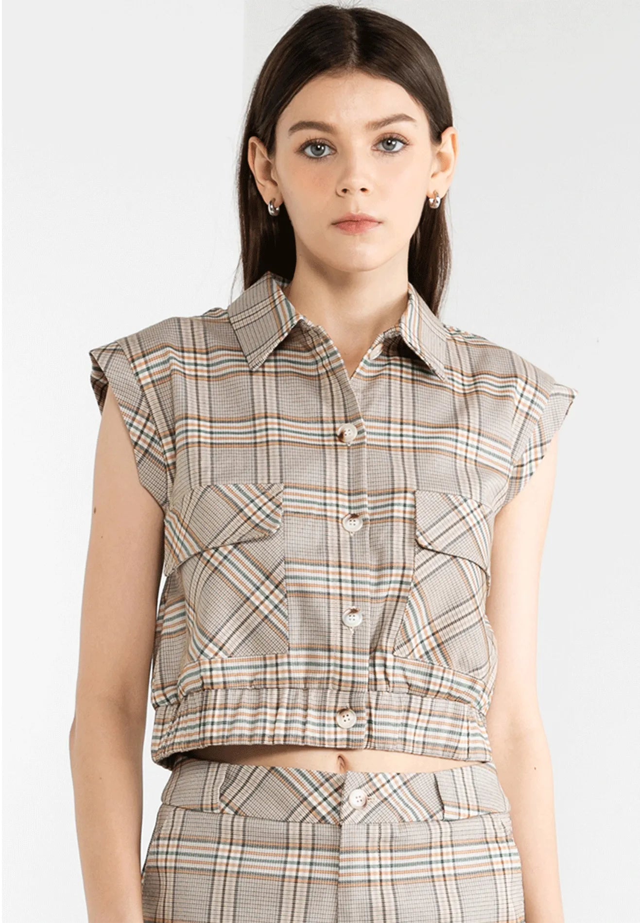 VOIR JEANS Hey Summer Collection: Checkered Double Pocket Top – VOIR ...