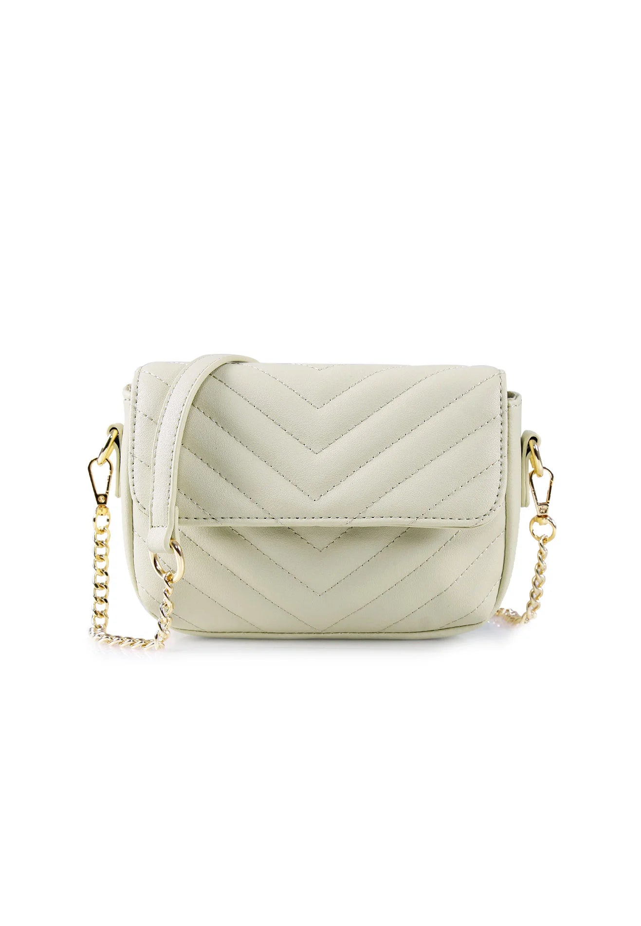 VOIR Signature Soft Chevron Leather Sling Bag