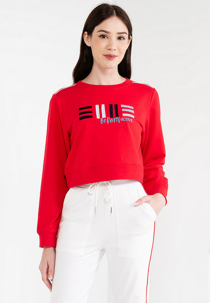 Be Paris Collection: Cropped Graphic Sweatshirt