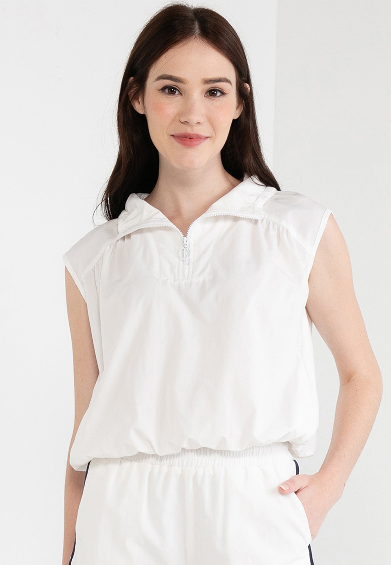 Be Paris Collection: Lightweight High Neck Sleeveless Top