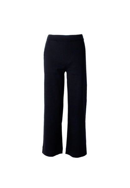 High Rise Plain Cotton Straight Cut Culottes Pants