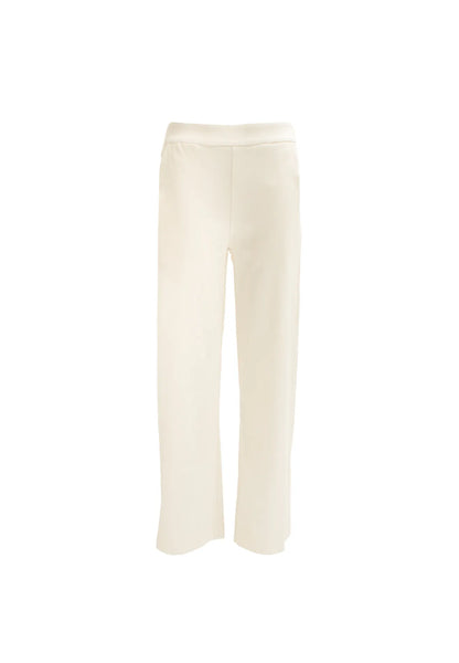 High Rise Plain Cotton Straight Cut Culottes Pants