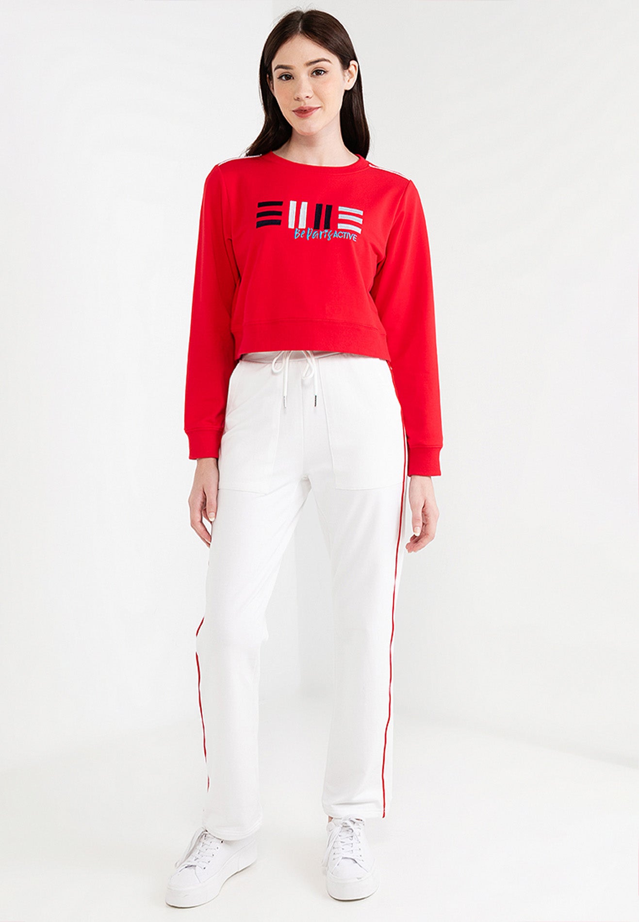 Be Paris Collection: Cropped Graphic Sweatshirt