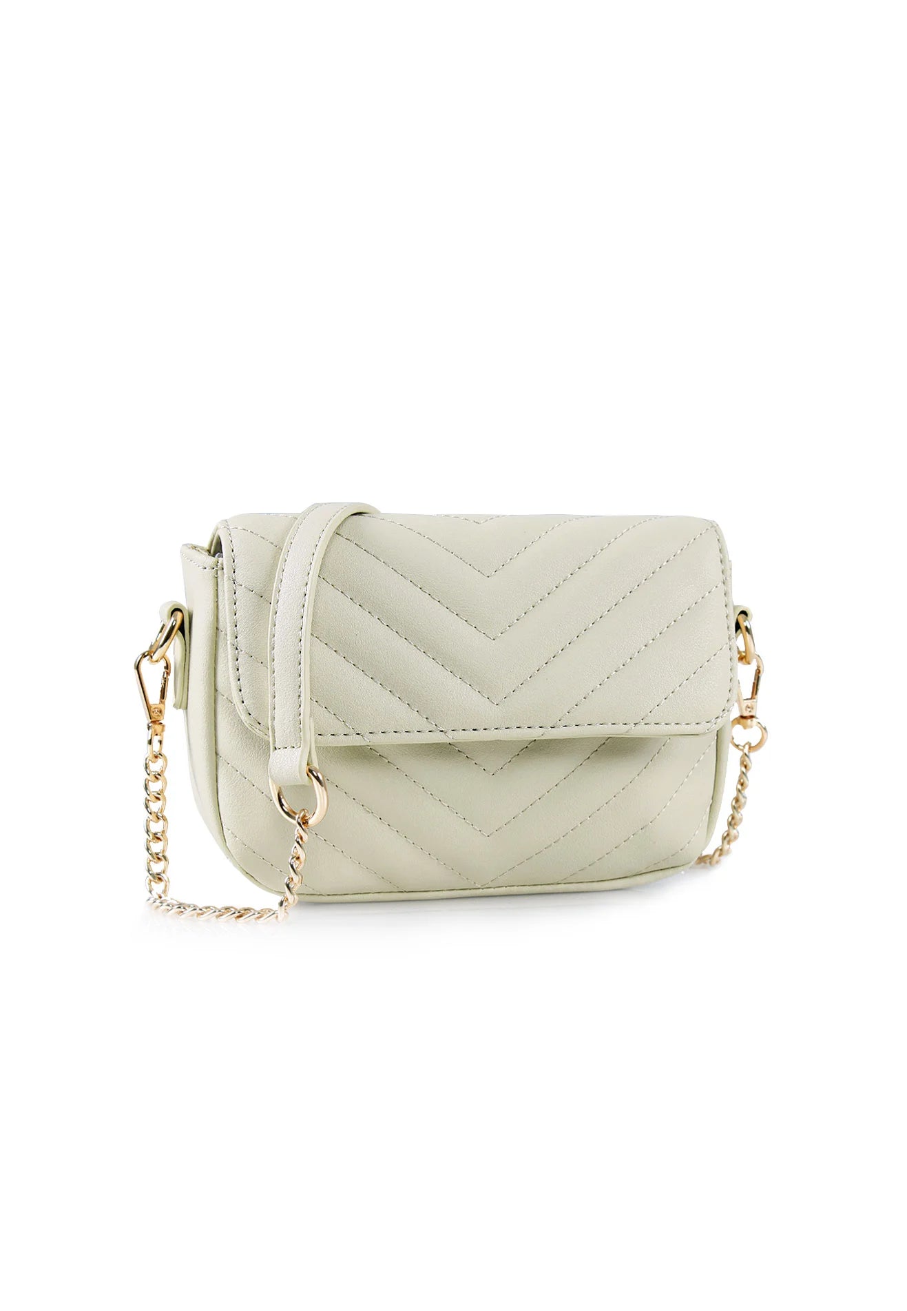 VOIR Signature Soft Chevron Leather Sling Bag