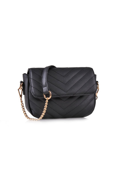 VOIR Signature Soft Chevron Leather Sling Bag