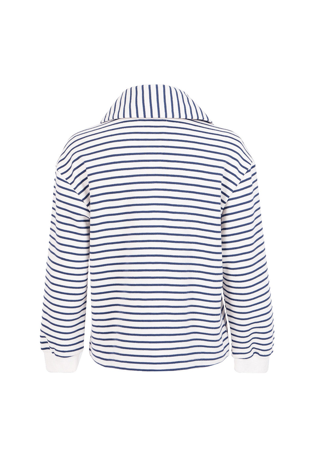 Oversized Atlantic Striped Buttoned Knit Top