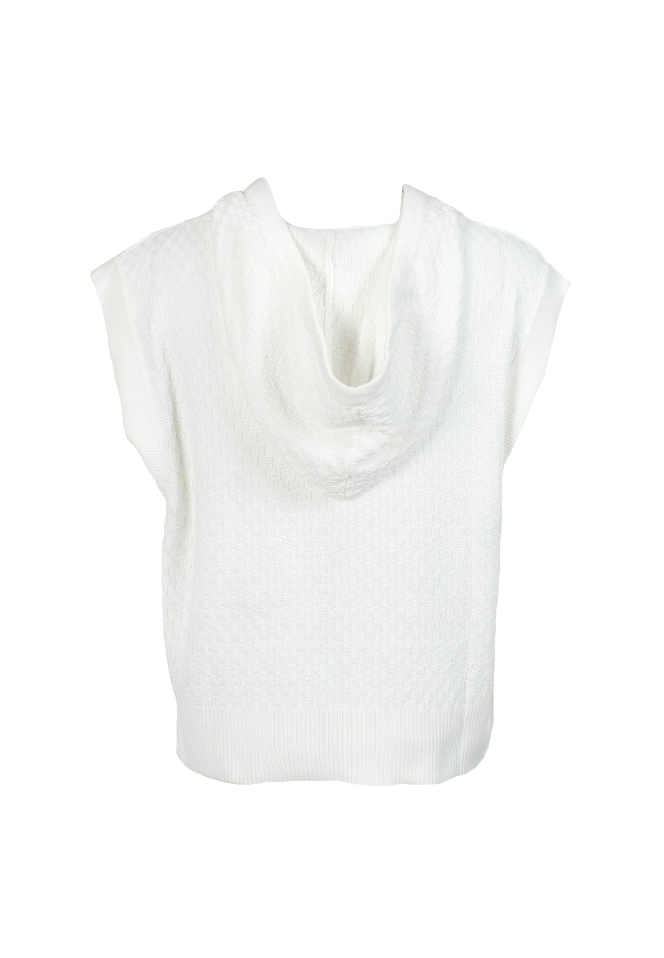 Sleeveless Hooded Knit Top Vest