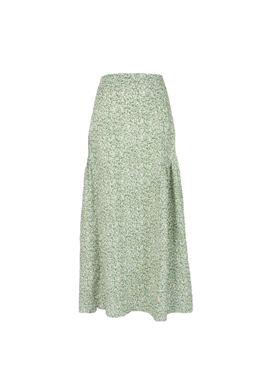 Spring Summer Garden Peplum Maxi Skirt