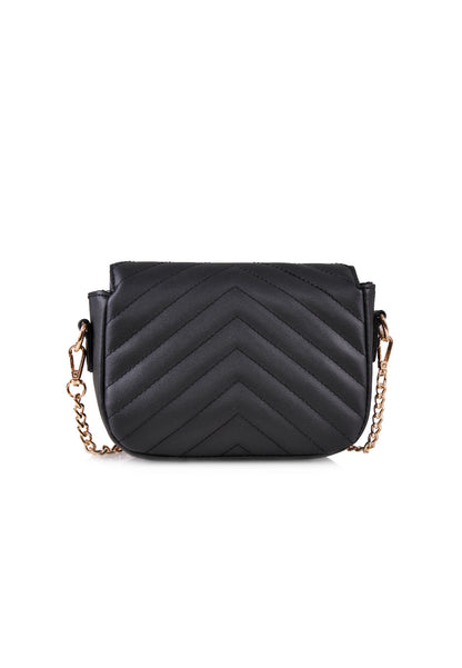 VOIR Signature Soft Chevron Leather Sling Bag