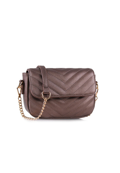 VOIR Signature Soft Chevron Leather Sling Bag