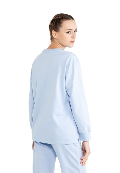 ELLE Apparel Active Logo Oversized Basic Sweatshirt