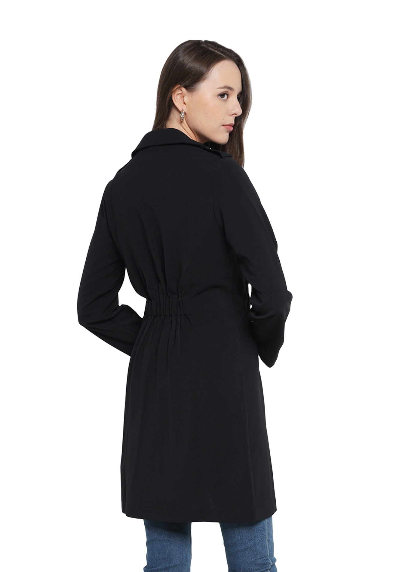 Black soft trench clearance coat