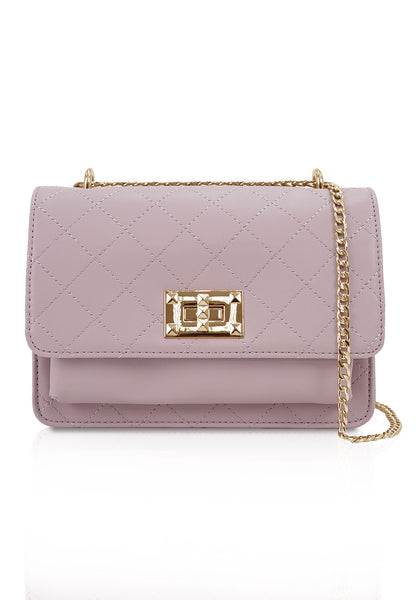 VOIR Small Crossbody Quilted Front Flap Bag