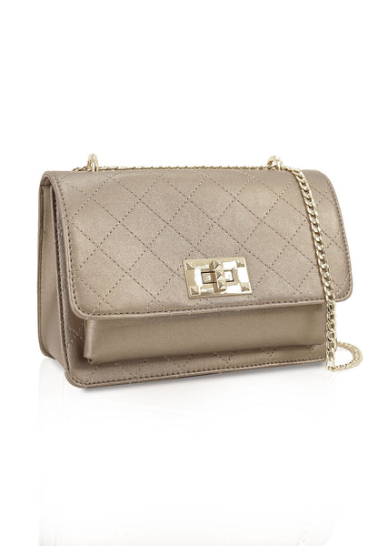 VOIR Small Crossbody Quilted Front Flap Bag