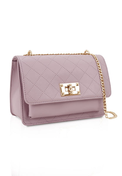 VOIR Small Crossbody Quilted Front Flap Bag